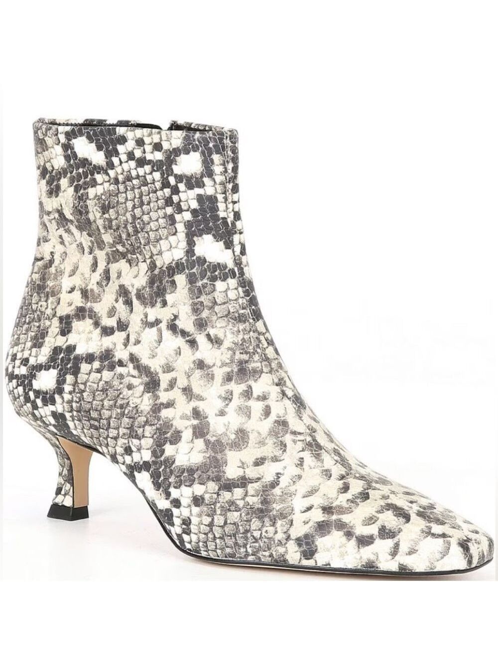 NWOB $129 Giani Bini Palmero Snake Print Snip Toe Kitten Heel Booties - Picture 2 of 10